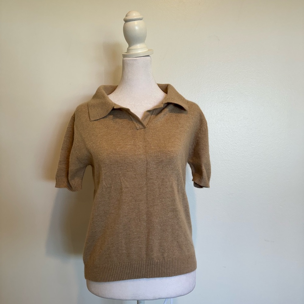Need Supply Tan Sweater Polo - Size M/L